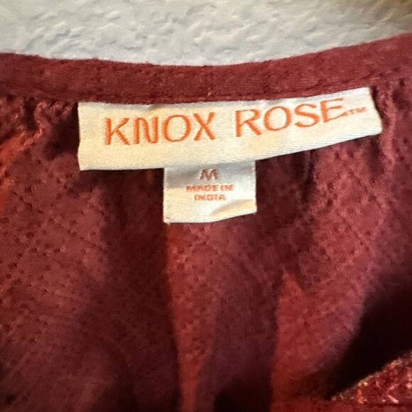 Knox Rose Embroidered Long Sleeve Boho Tassel Dress w Pockets Womens Sz Medium - Picture 3 of 9